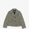 Jacheta Lorena Antoniazzi double-breasted tweed gri