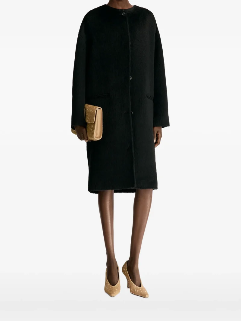 Alternative view of Palton LouLou De Saison oval-shaped negru