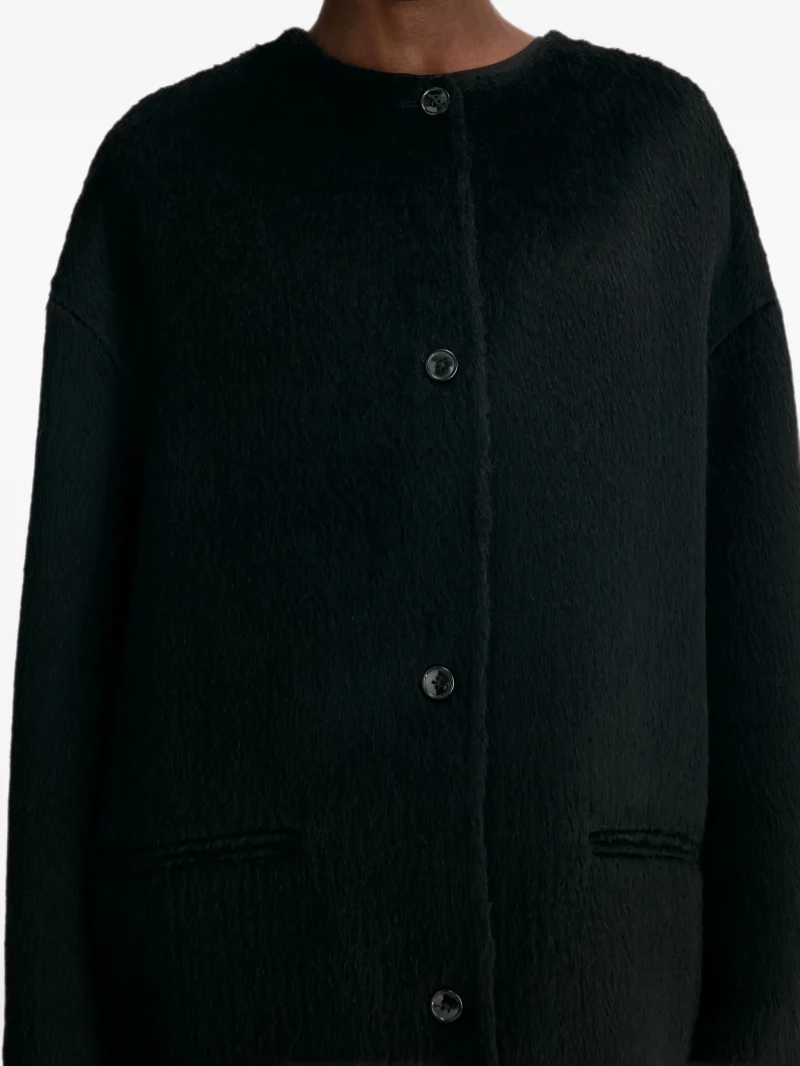 Palton LouLou De Saison oval-shaped negru - imagine 3