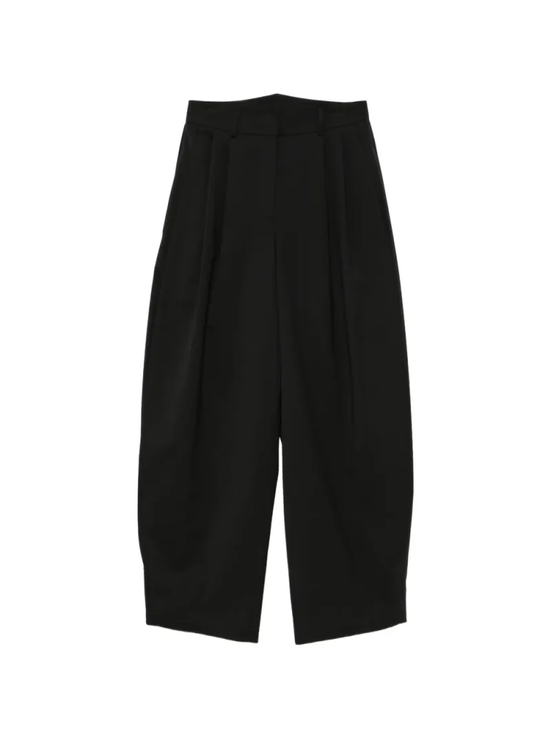 Pantaloni Juun.J  pleated buckled-back negru