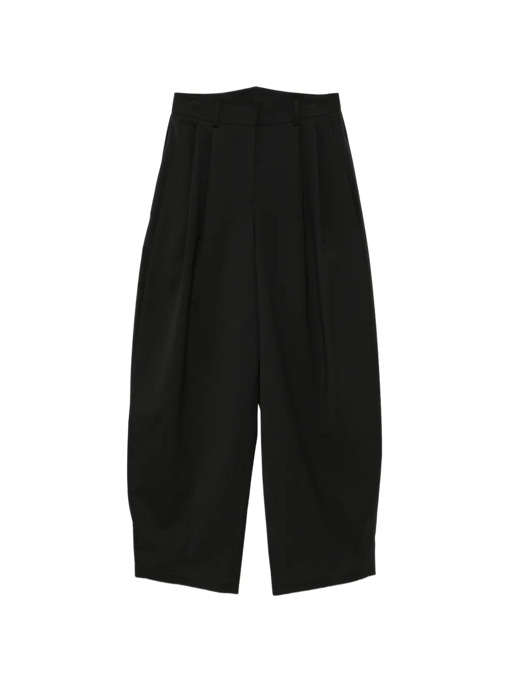 Pantaloni Juun.J pleated buckled-back negru