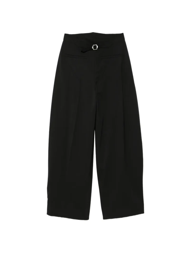 Alternative view of Pantaloni Juun.J  pleated buckled-back negru