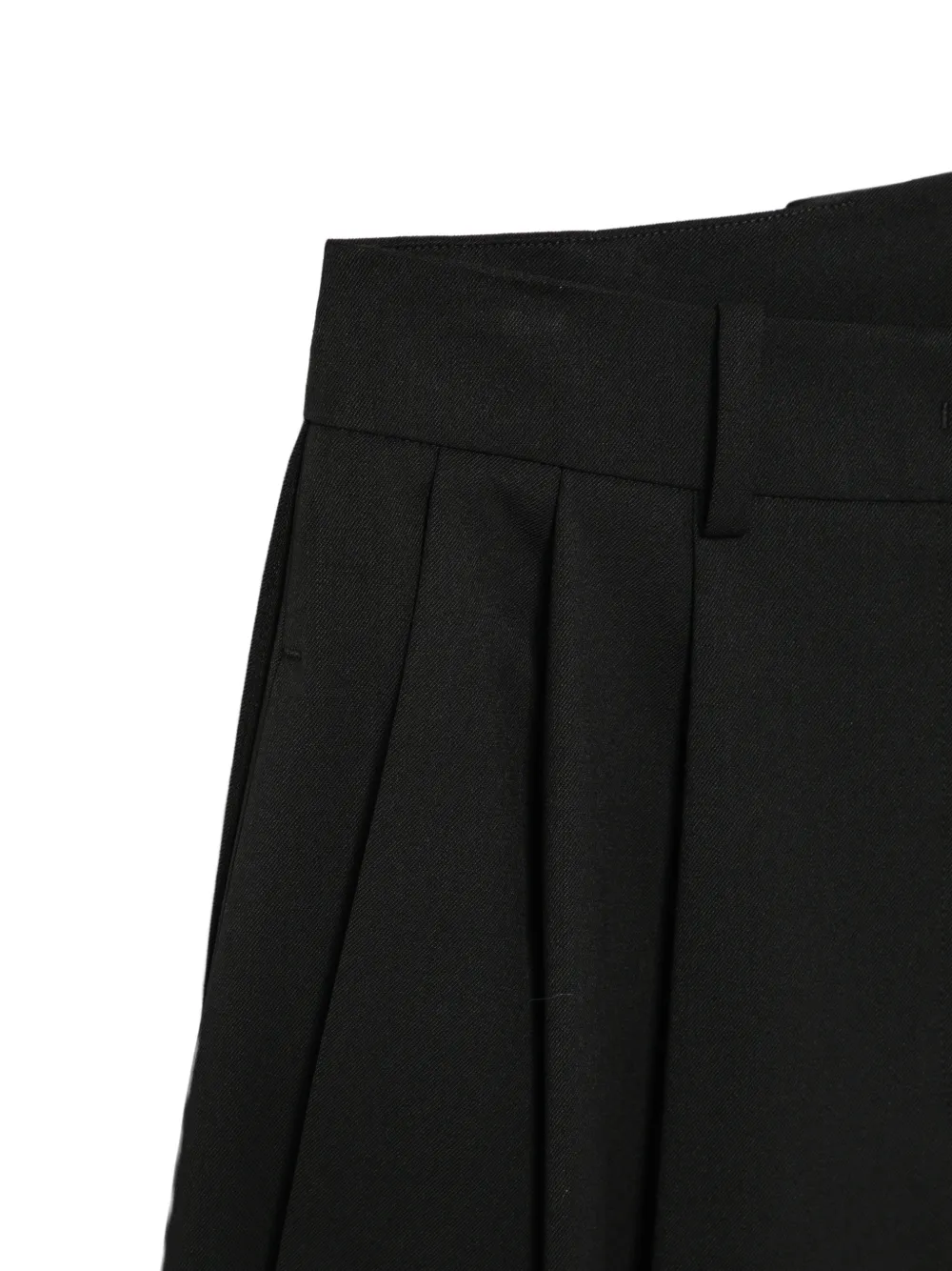 Pantaloni Juun.J pleated buckled-back negru - imagine 3