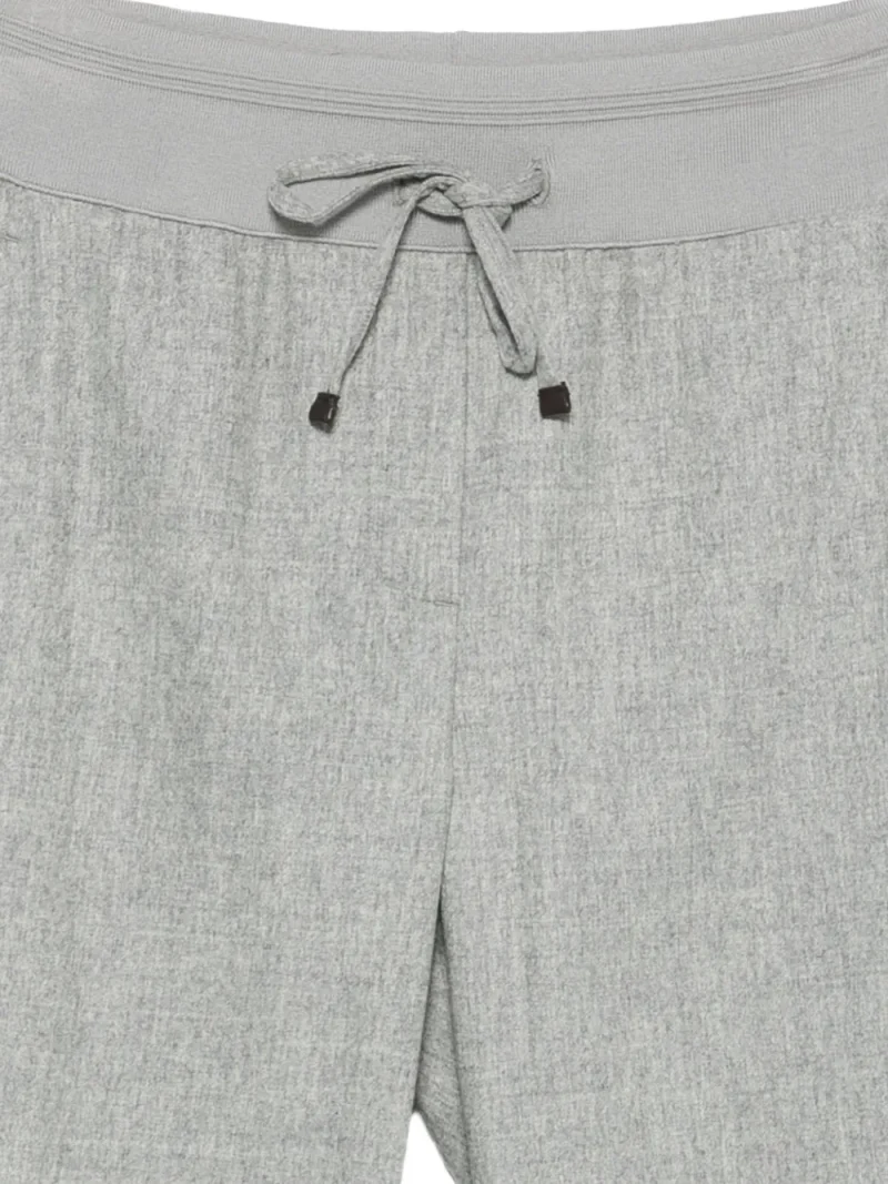 Pantaloni Lorena Antoniazzi drawstring-waistband tapered gri - imagine 3