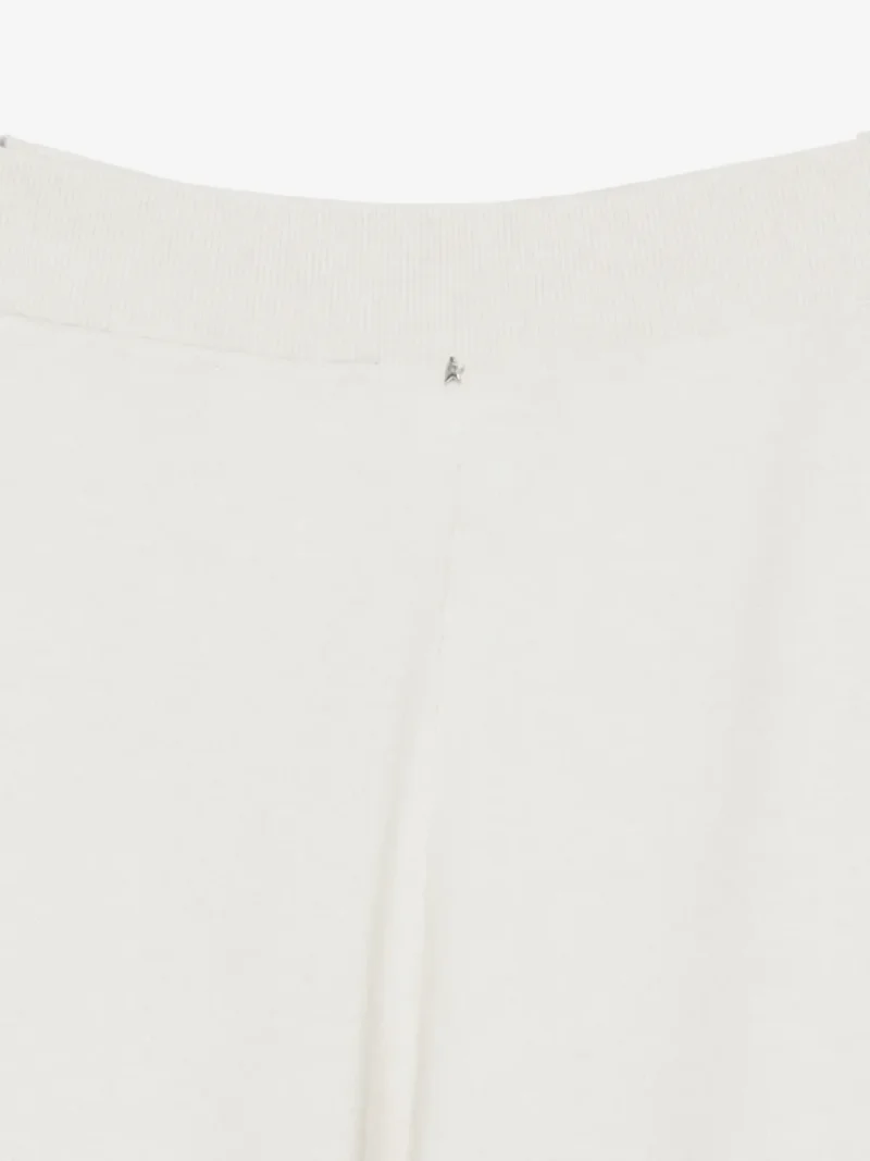 Pantaloni Lorena Antoniazzi elasticated-waistband palazzo alb - imagine 3