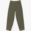 Pantaloni Lorena Antoniazzi high-waisted straight-leg verde