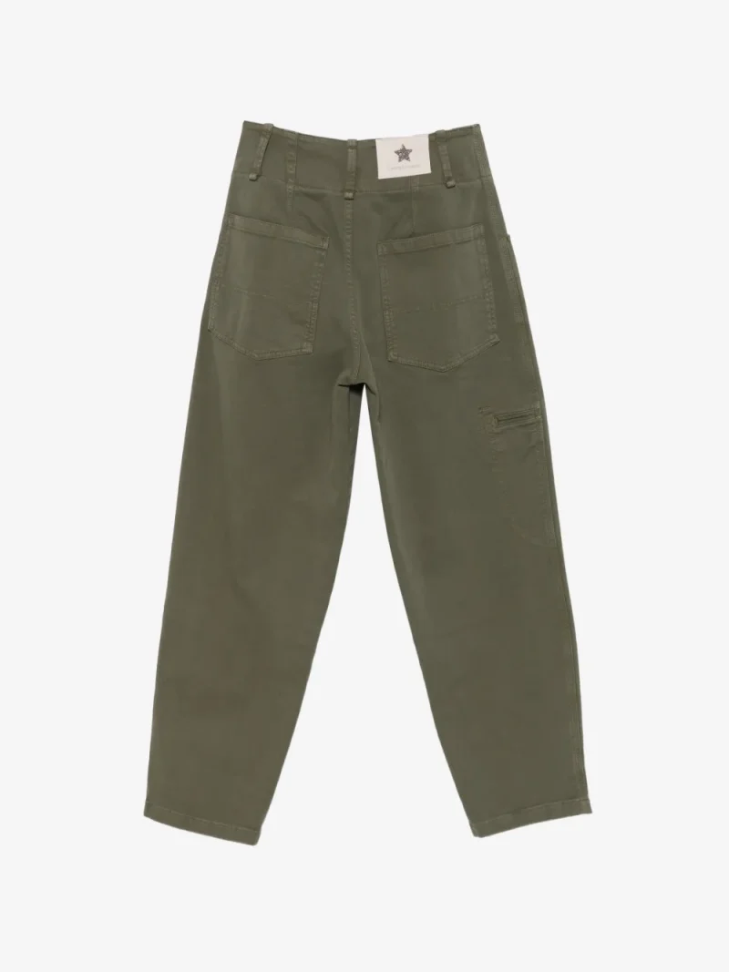 Alternative view of Pantaloni Lorena Antoniazzi high-waisted straight-leg verde