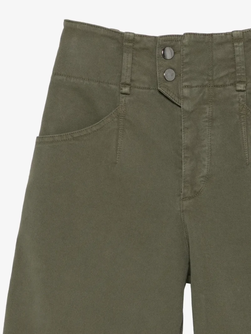 Pantaloni Lorena Antoniazzi high-waisted straight-leg verde - imagine 3