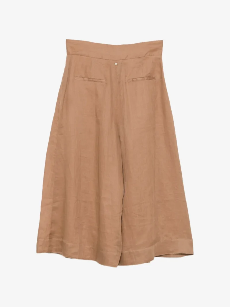 Alternative view of Pantaloni Lorena Antoniazzi pleated palazzo maro