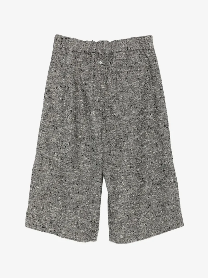 Alternative view of Pantaloni scurti Lorena Antoniazzi tweed wide-leg gri