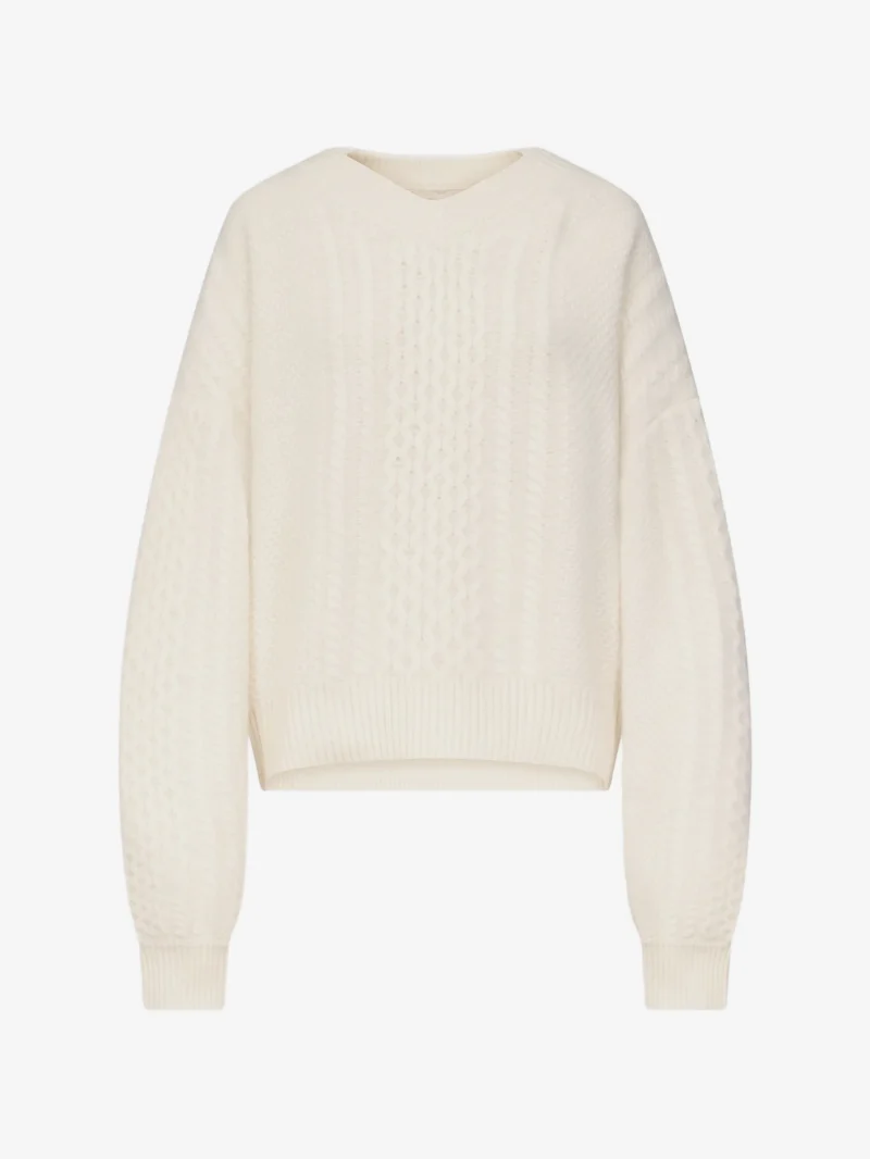 Pulover LouLou De Saison Lucio cable-knit bej