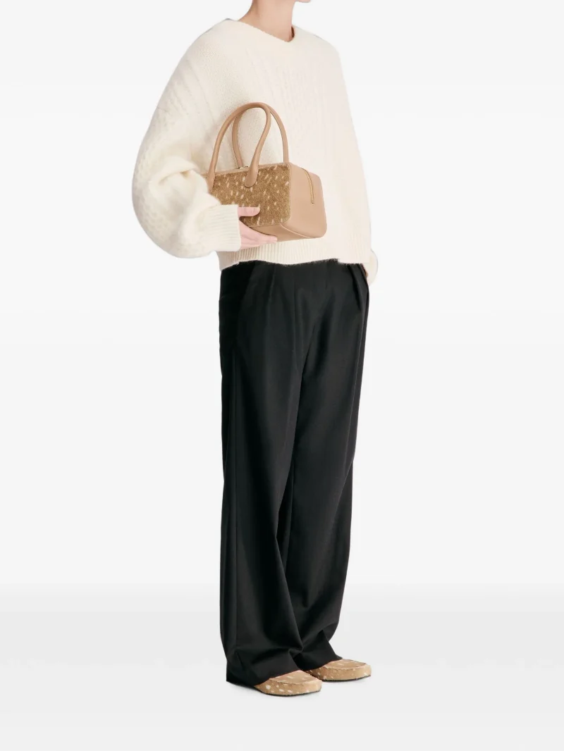 Pulover LouLou De Saison Lucio cable-knit bej - imagine 5