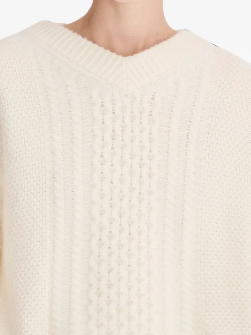 Pulover LouLou De Saison Lucio cable-knit bej - imagine 3