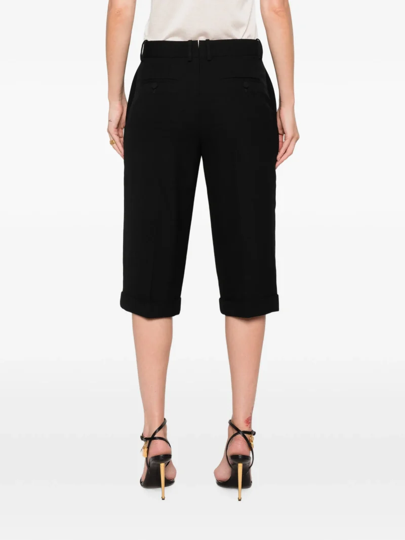Alternative view of Pantaloni TOM FORD Pressed-Crease Turned-Up negru