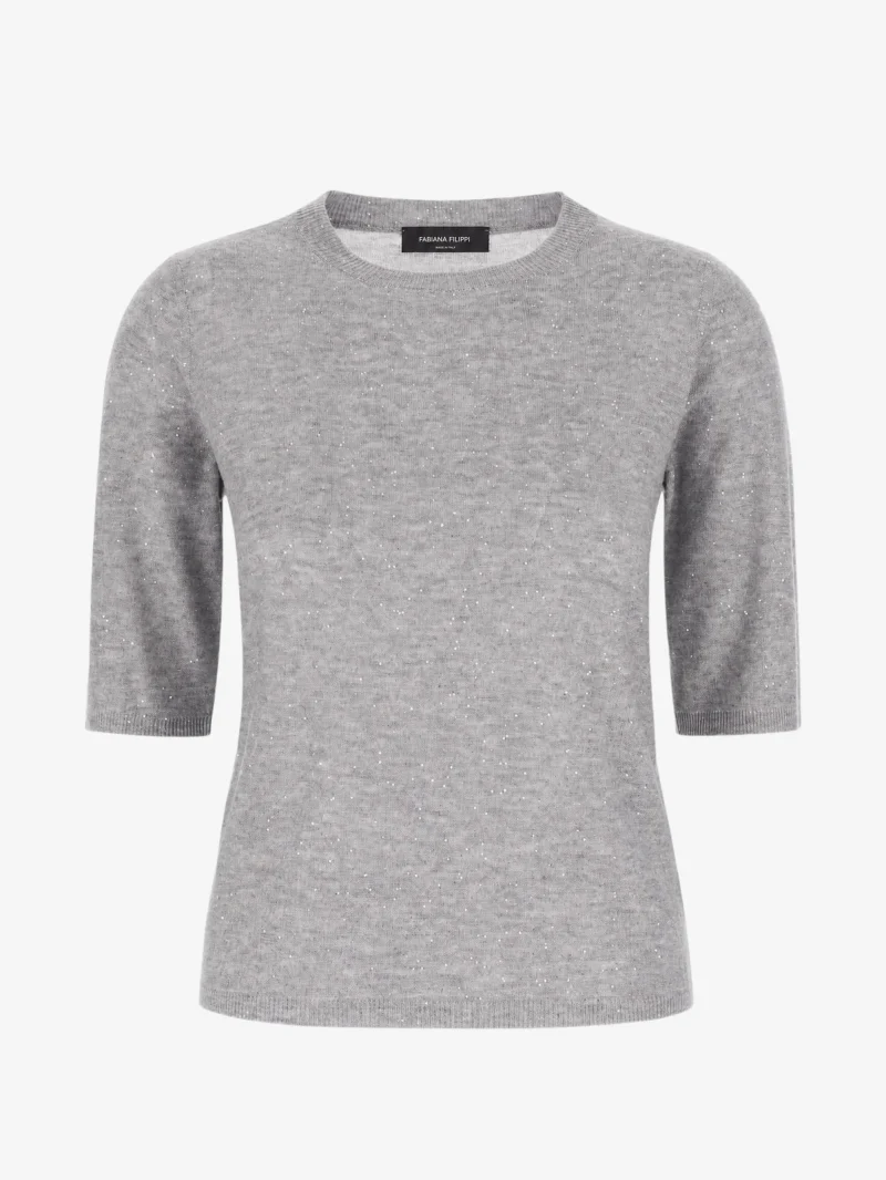 Tricou Fabiana Filippi short-sleeve gri