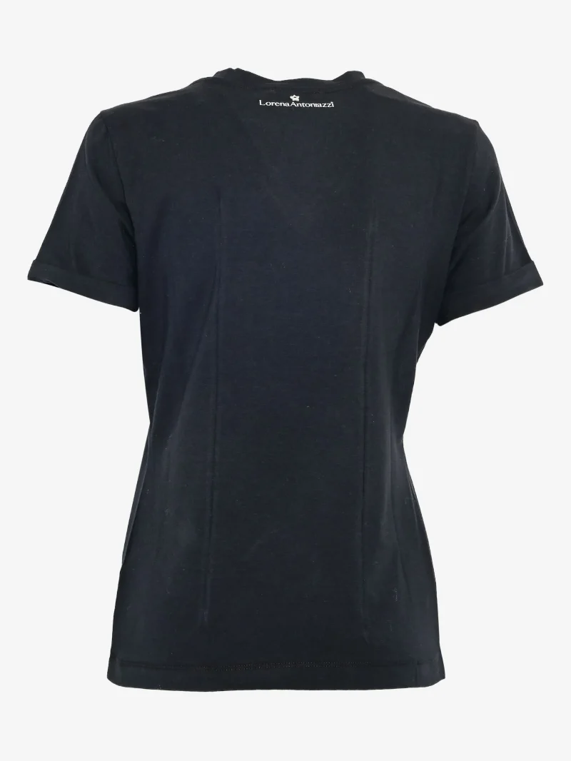 Alternative view of Tricou Lorena Antoniazzi Libra star-embellished negru
