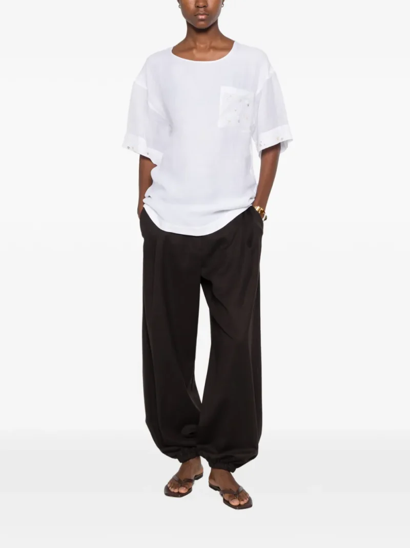 Alternative view of Tricou Lorena Antoniazzi embellished-pocket alb
