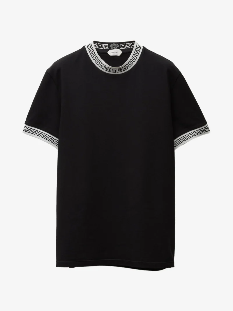 Tricou Versace stretch cotton-jersey negru