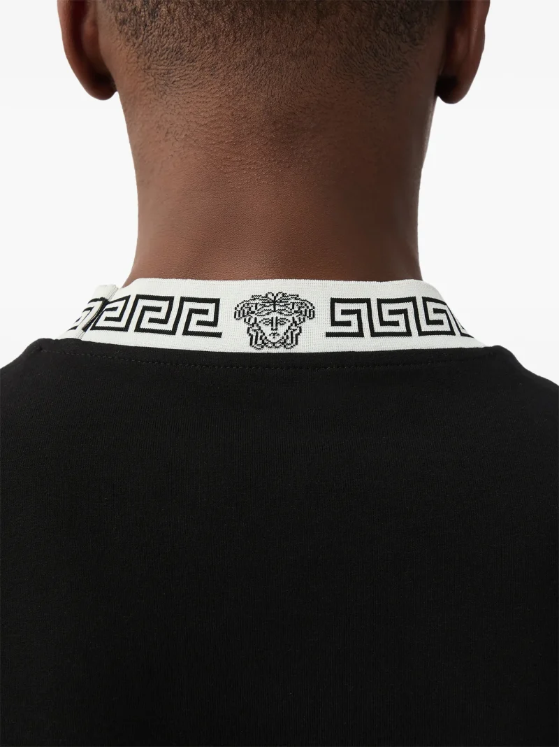 Tricou Versace stretch cotton-jersey negru - imagine 3