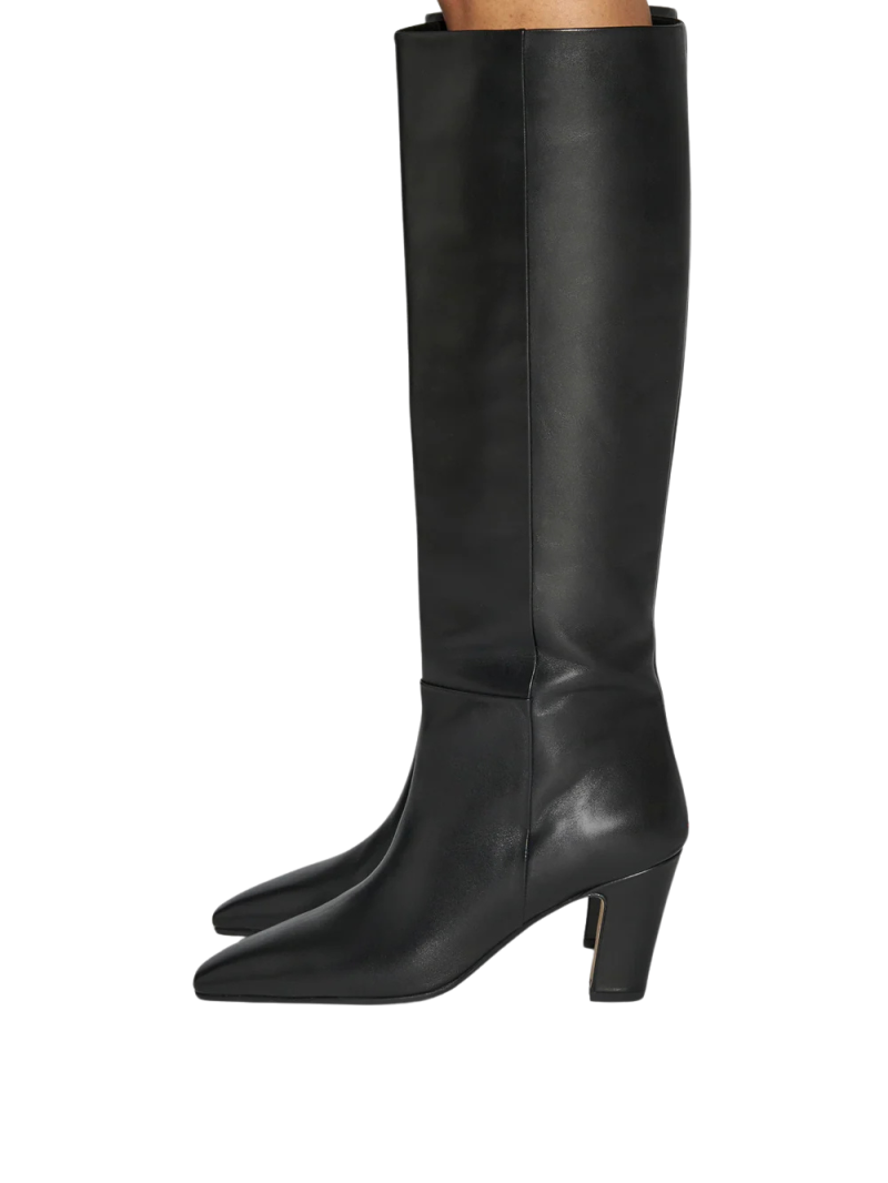 Cizme Aeyde Silva Square-Toe Knee-High negru - imagine 3