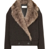 Jacheta Antonelli Faux-Fur Collar maro