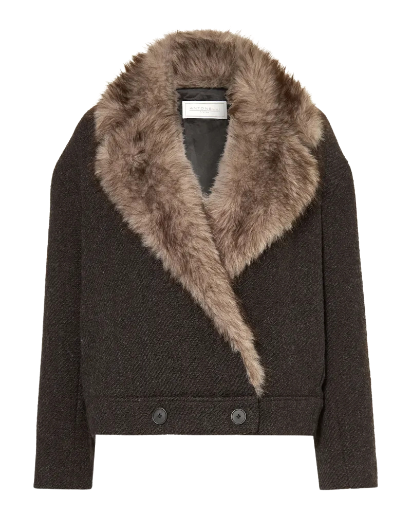 Jacheta Antonelli Faux-Fur Collar maro