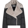 Jacheta Antonelli Fur-Trim Quilted negru