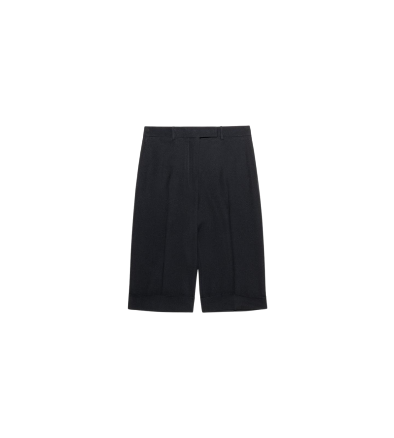 Pantaloni TOM FORD Pressed-Crease Turned-Up negru