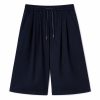 Pantaloni scurti Juun.J Ribbed Drawstring-Waist bleumarin