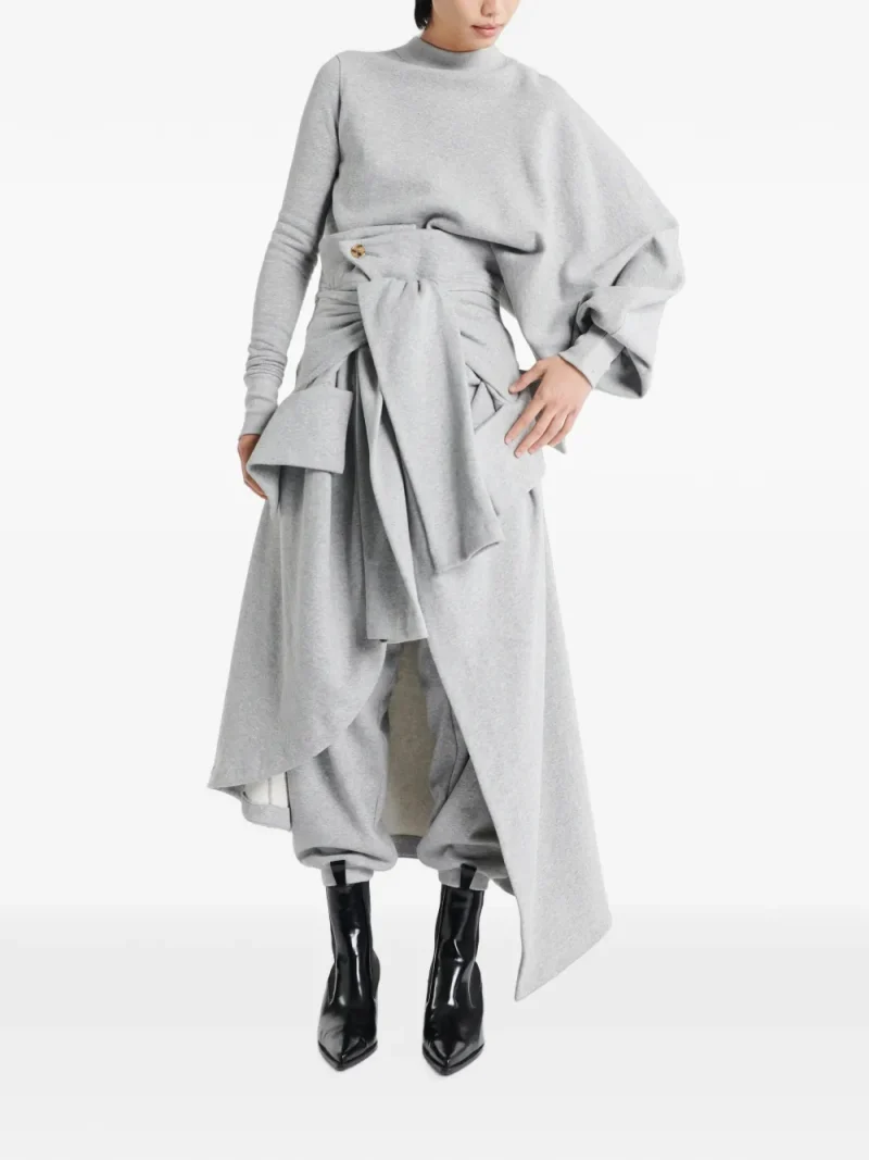 Bluza A.W.A.K.E. Mode Asymmetric Slouched-Sleeve gri - imagine 4