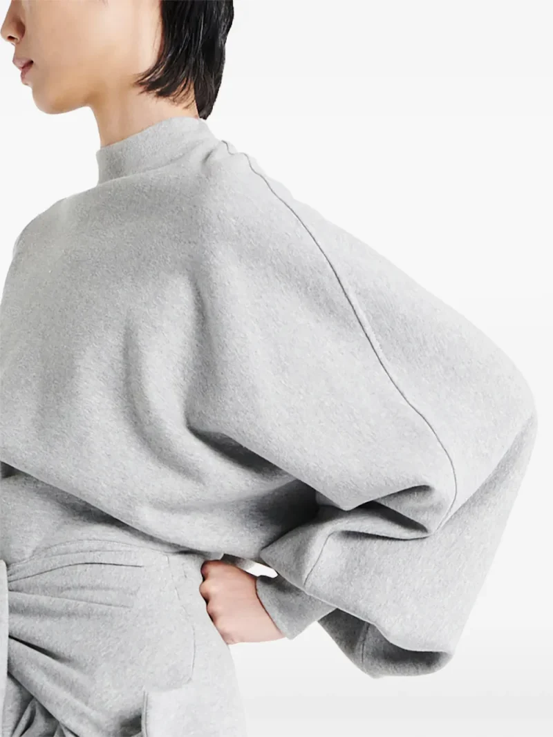 Bluza A.W.A.K.E. Mode Asymmetric Slouched-Sleeve gri - imagine 6