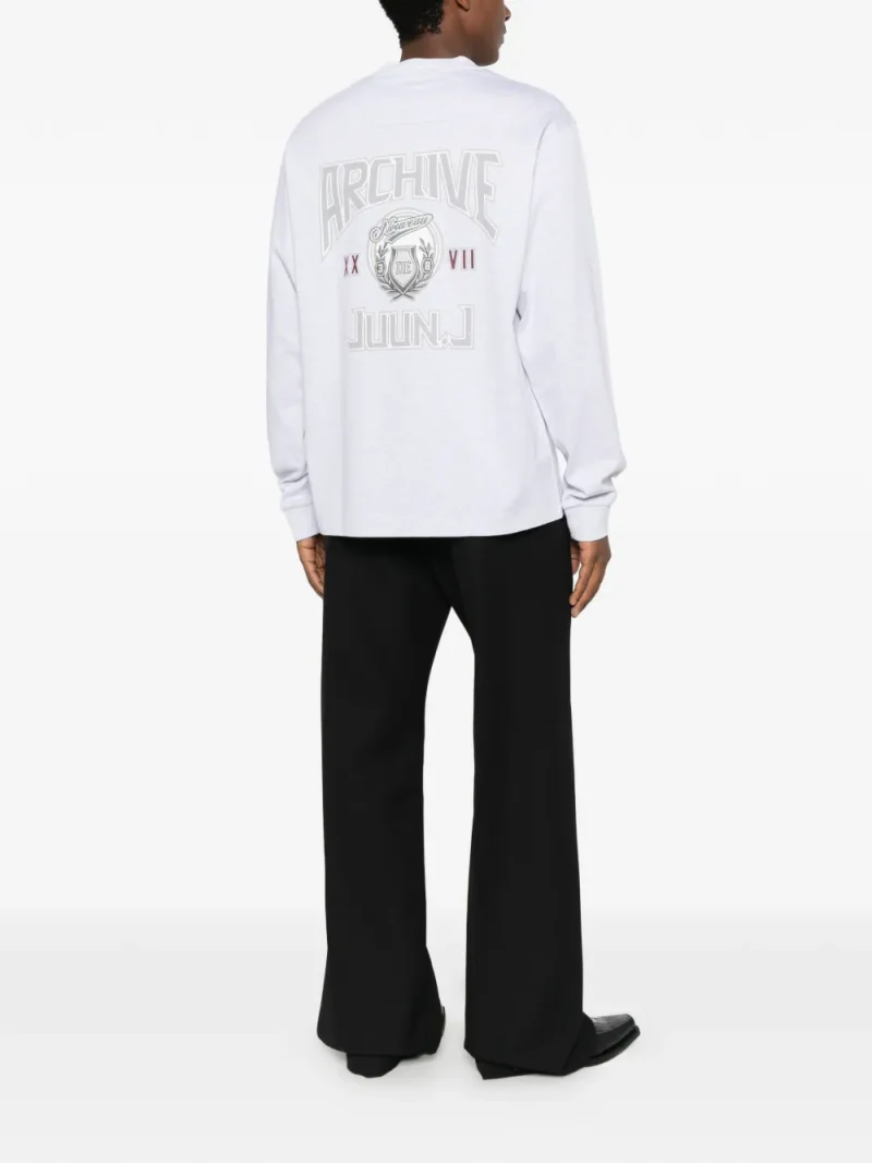 Alternative view of Bluza Juun.J Graphic-Print Long-Sleeve gri