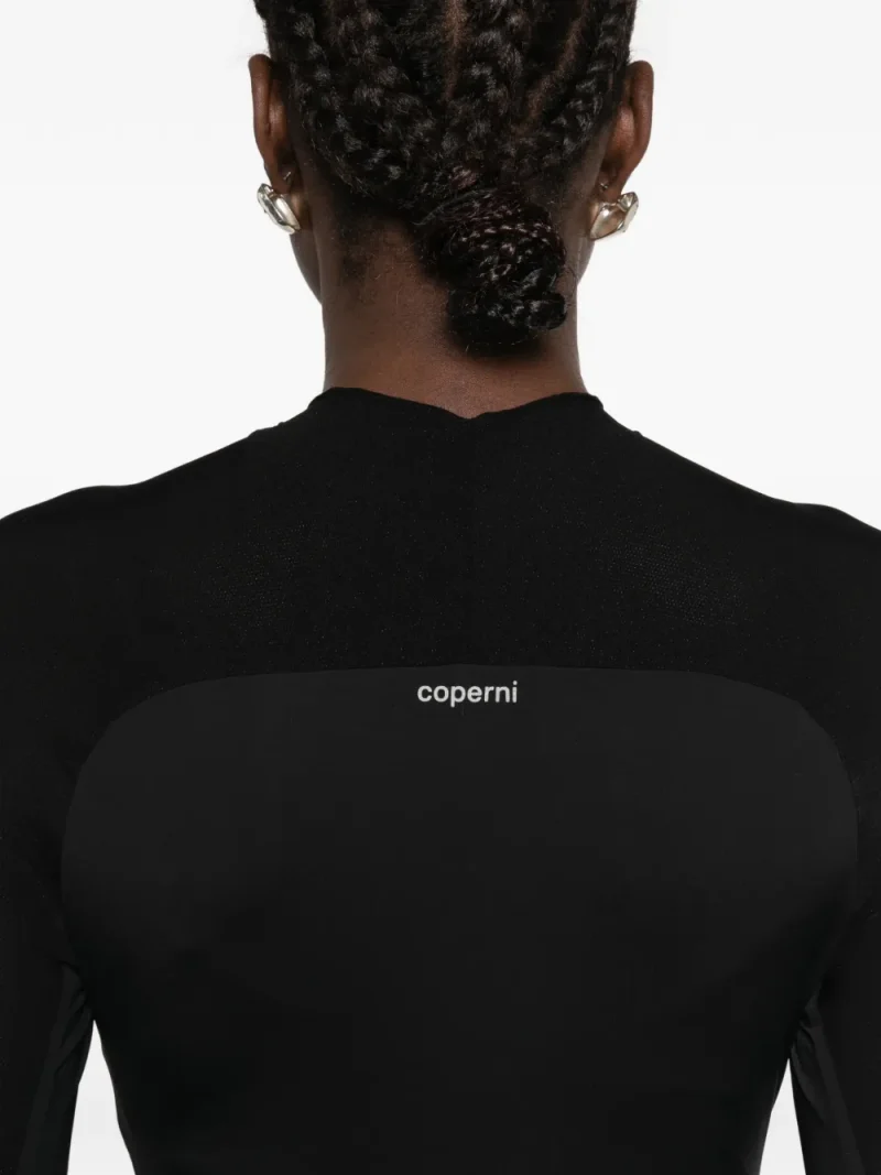 Body Coperni Cut-Out Long-Sleeve negru - imagine 5
