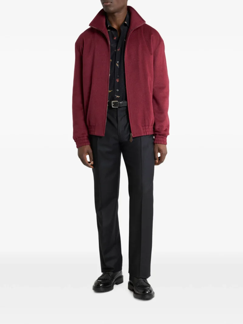 Camasa ETRO Silk Micro Flower and Animal Motif negru - imagine 4