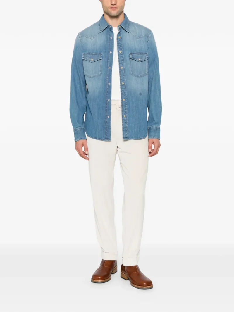 Camasa Jacob Cohen Western-Yoke Denim albastru - imagine 4
