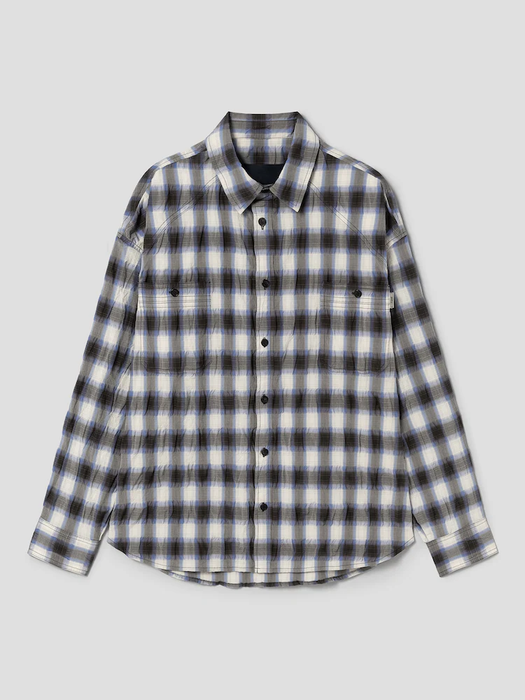 Camasa Juun.J Check-Pattern alb - imagine 3