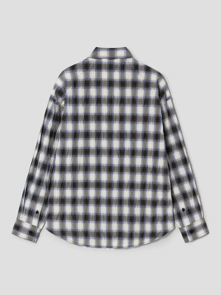Alternative view of Camasa Juun.J Check-Pattern alb