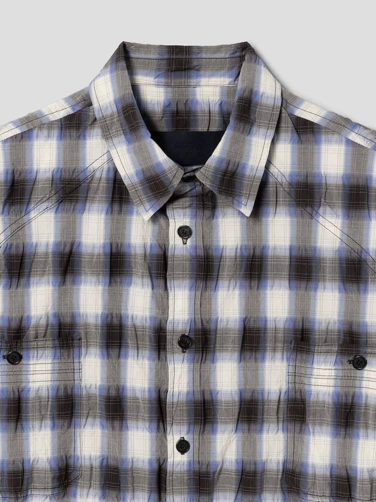Camasa Juun.J Check-Pattern alb - imagine 5
