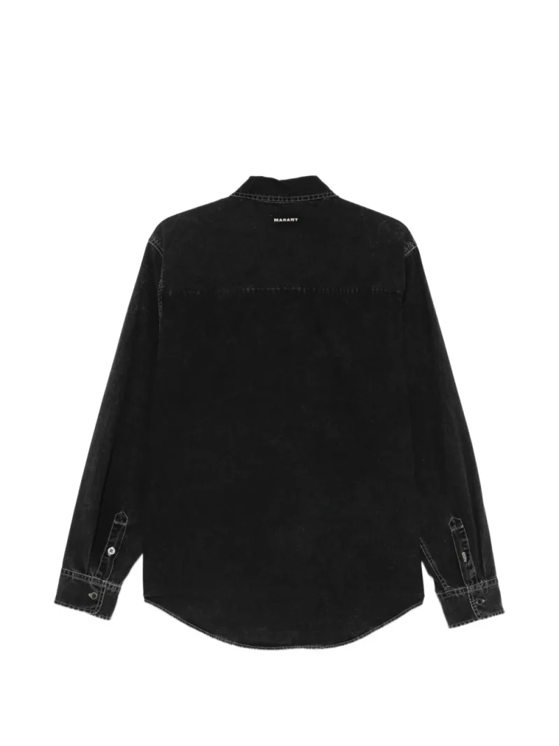 Alternative view of Camasa MARANT Viken Contrast-Stitch negru