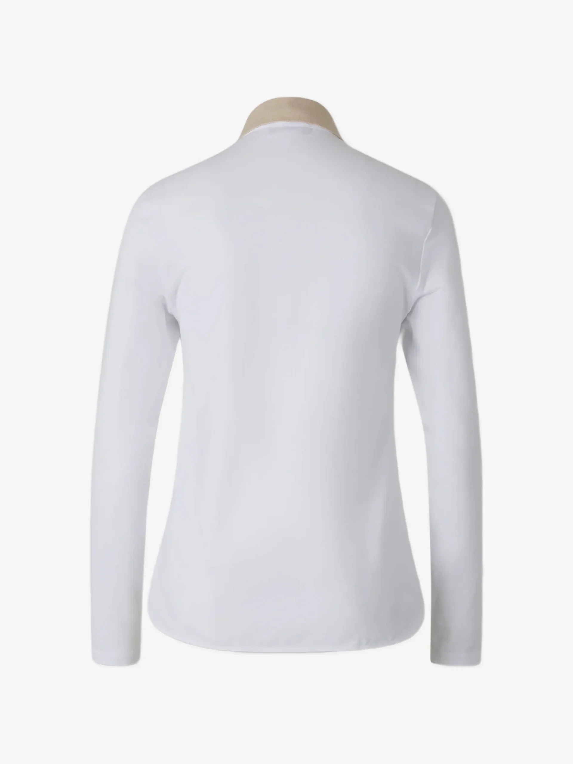 Camasa Peserico Contrast-Collar Long-Sleeve alb - imagine 2