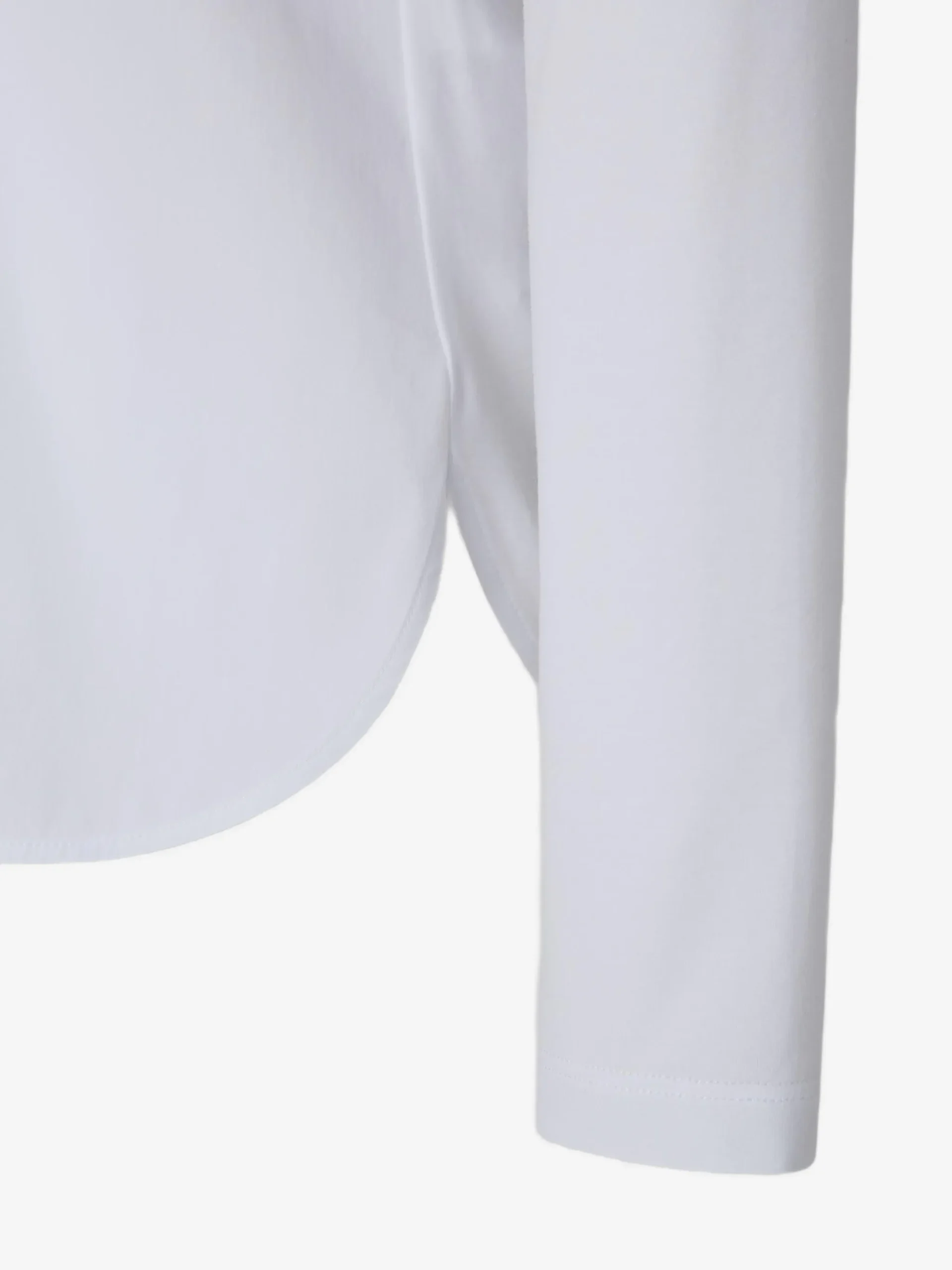 Camasa Peserico Contrast-Collar Long-Sleeve alb - imagine 4