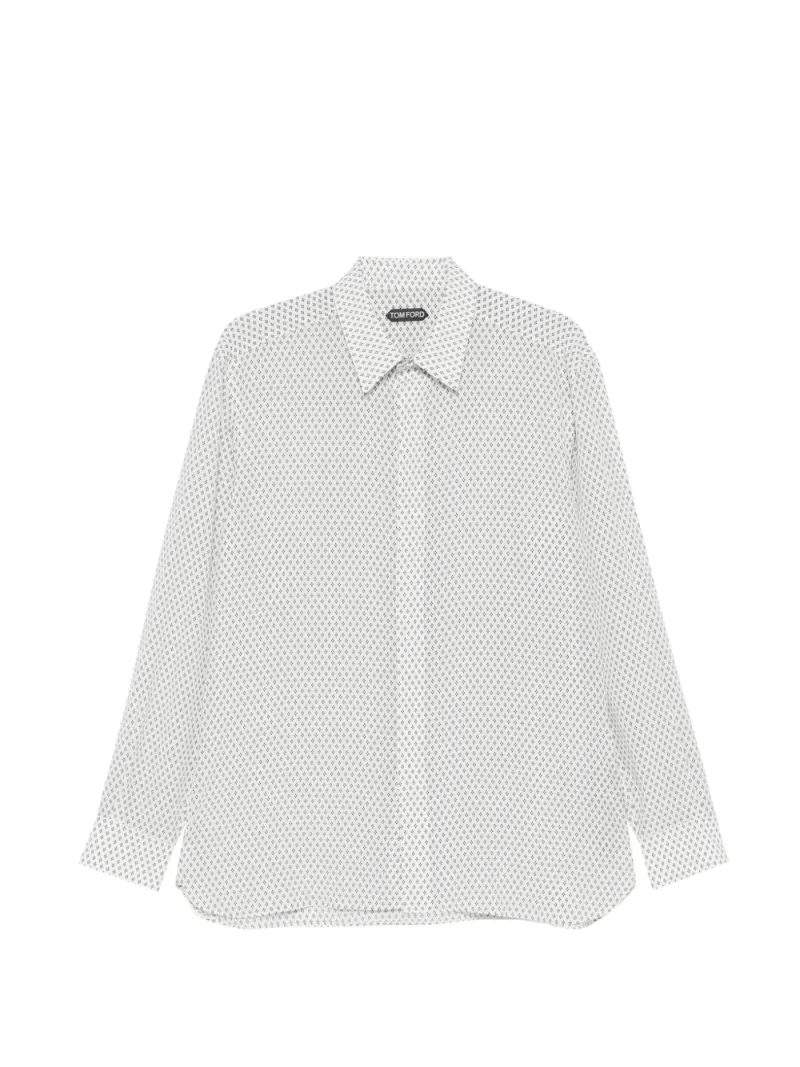 Camasa TOM FORD Diamond-Pattern alb