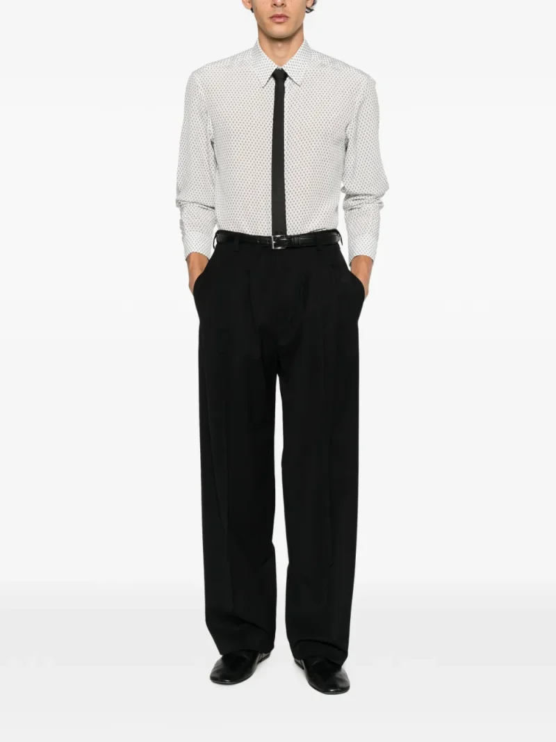 Camasa TOM FORD Diamond-Pattern alb - imagine 4