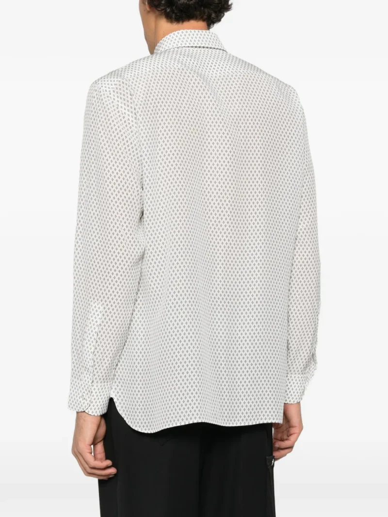 Alternative view of Camasa TOM FORD Diamond-Pattern alb