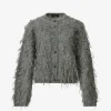 Cardigan Fabiana Filippi fringed knit gri
