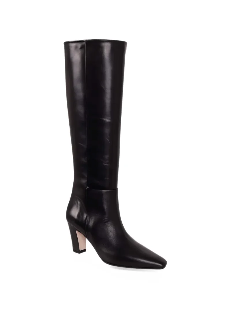 Cizme Aeyde Silva Square-Toe Knee-High negru - imagine 4