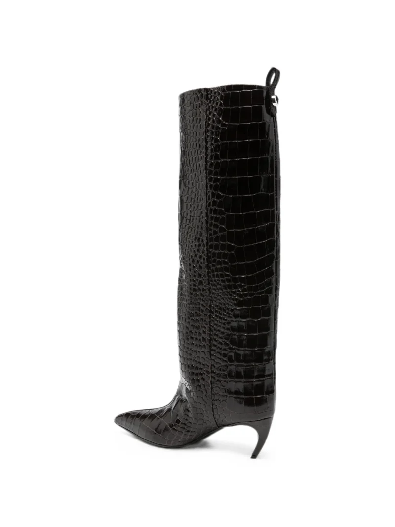 Alternative view of Cizme The Attico Lea Croc-Print Pointed maro