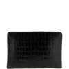 Clutch TOM FORD Crocodile-Effect Leather negru
