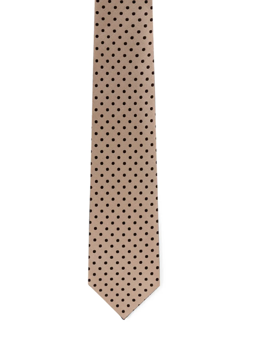 Cravata TOM FORD Micro-Check bej - imagine 2