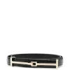 Curea TOM FORD T-logo Crocodile-Effect negru